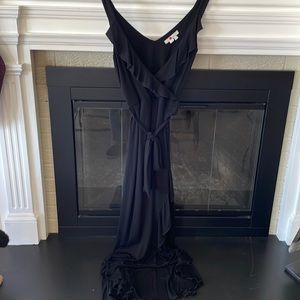 Boden black midi ruffle Sun dress size 4